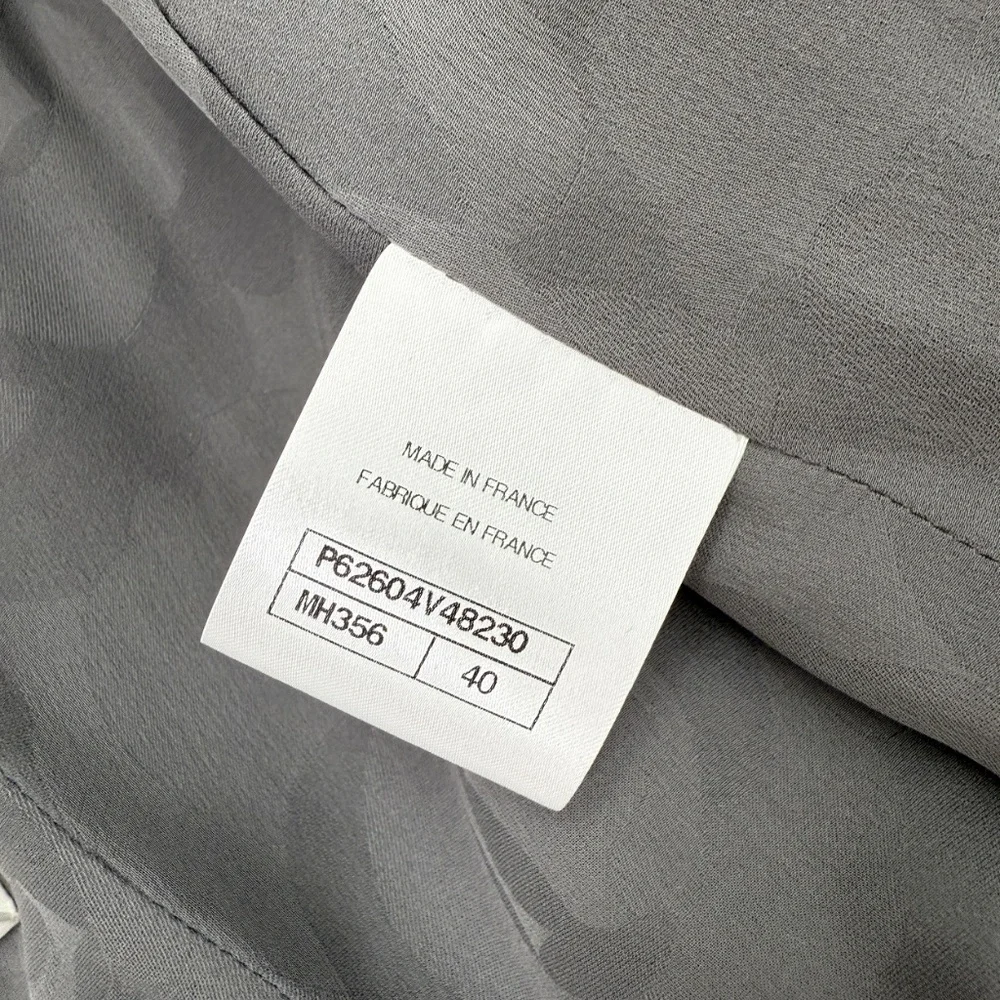 CHANEL Collared Runaway 2020 Black Gray Silver Long Tweed Coat Jacket - Picture 12 of 13
